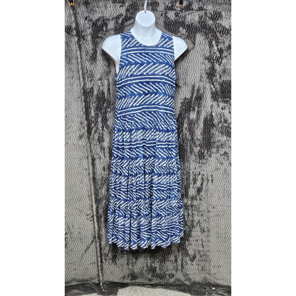 Ralph Lauren Tank‎ Dress XL Striped Geometric Tiered Flowy Beachy Coastal